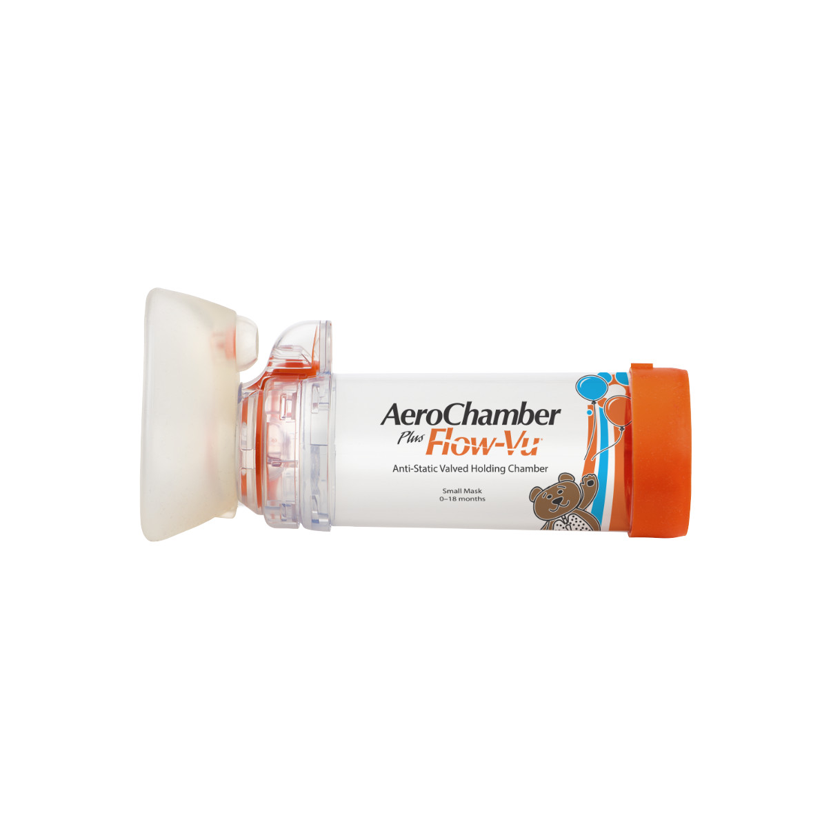 Produkt - AeroChamber Plus Flow-Vu z maską dla niemowląt (pomarańczowy)